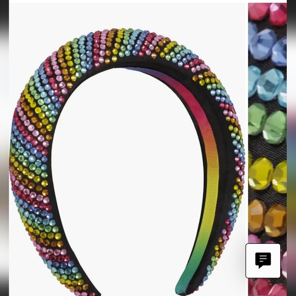 Kurt Geiger Rainbow Crystal Embellished Headband - Picture 2 of 6
